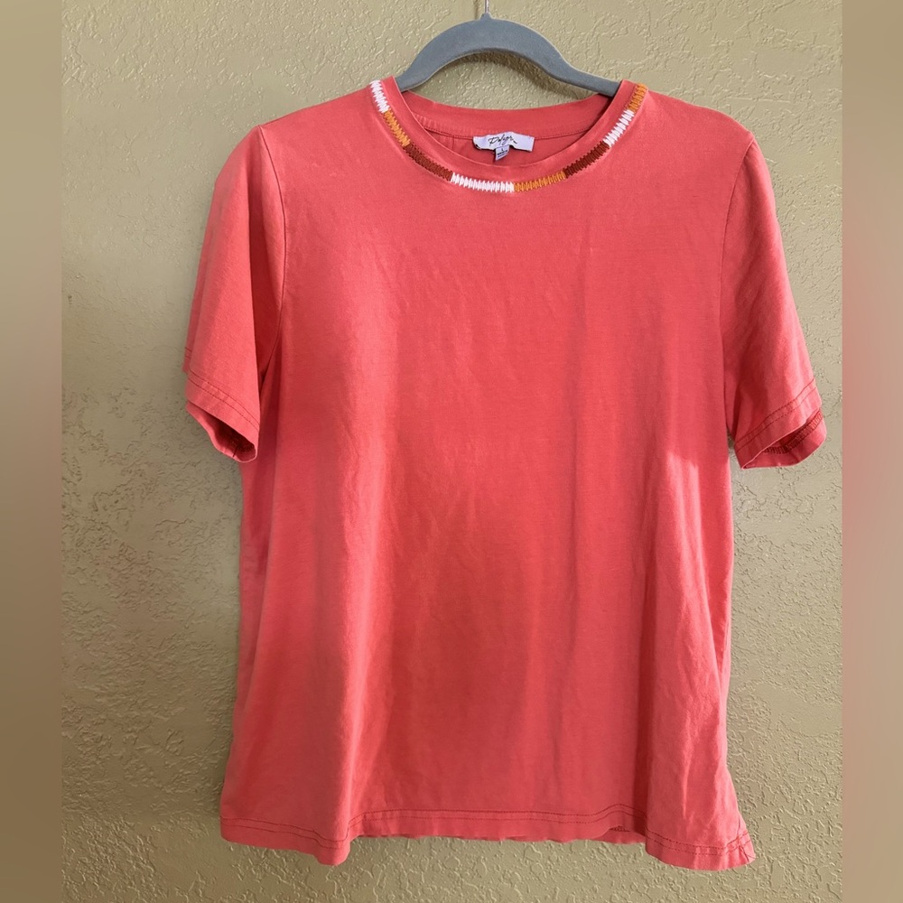 Burnt Orange Stitched Tee